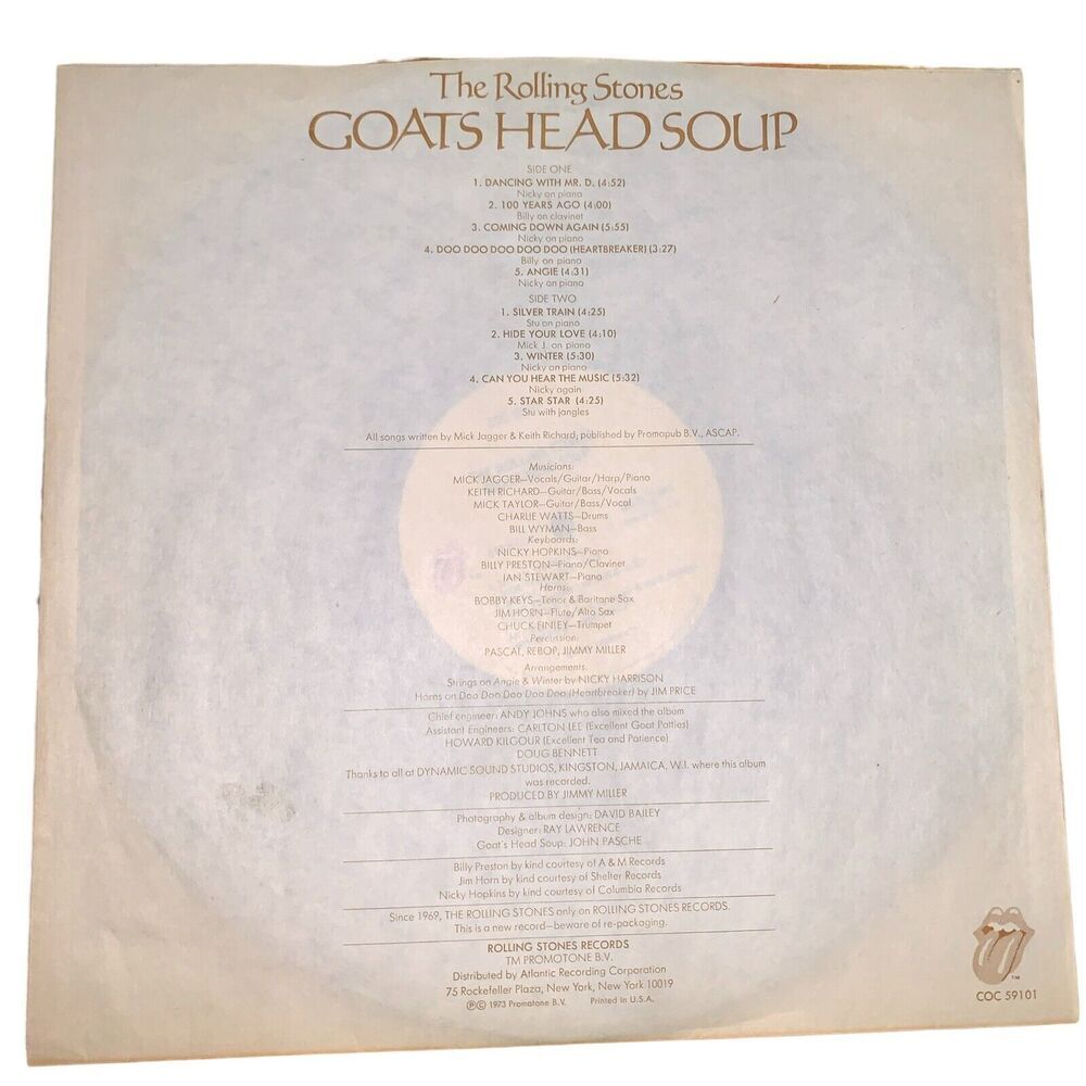 ROLLING STONES: goat's head soup ROLLING STONES 7" EP 33 RPM - Picture 4 of 8